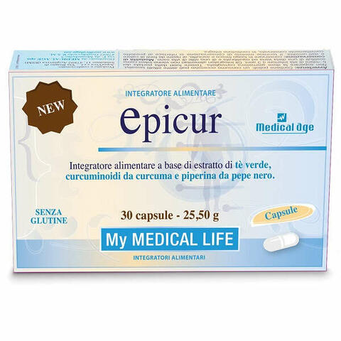 Epicur 30cps - Integratore alimentare con tè verde e curcuma