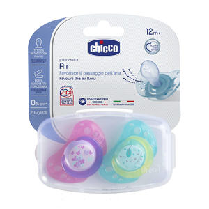 Chicco - Succhietto Physioh air Girl in silicone 16-36 mesi - 2 pezzi