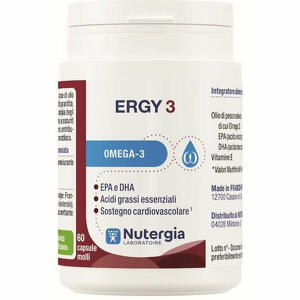 Laboratori Nutergia - Ergy 3 60 capsule - Omega 3 per la salute cardiaca