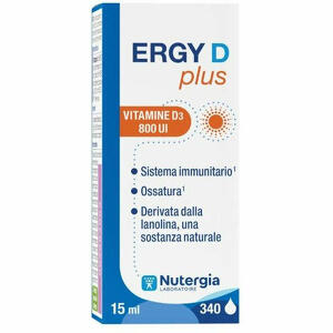 Laboratori Nutergia - Ergy D Plus - Integratore alimentare vitamina D3 15 ml