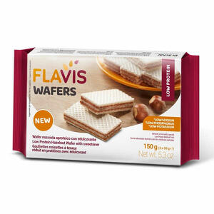 Flavis - Wafer nocciola - Biscotto aproteico in busta da 150 g