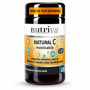 Nutriva - Natural C 60 compresse masticabili - Vitamina C naturale