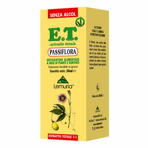 E.T. - Et Passiflora 30 ml - Estratto di Passiflora per Rilassamento e Sonno