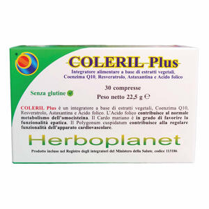 Herboplanet - Coleril Plus 30 compresse - Integratore per il Benessere Cardiovascolare