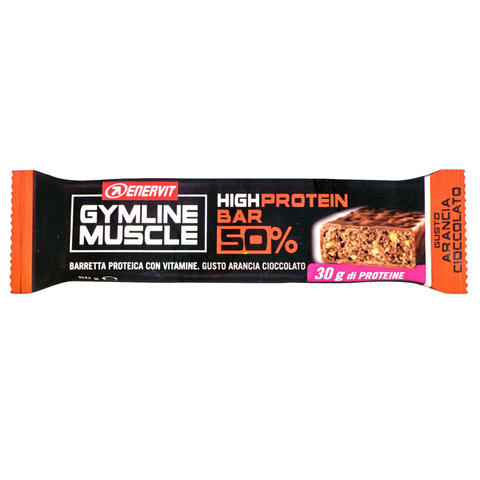 Barretta proteica gusto Arancio Cioccolato - Gymline Muscle Protein Bar 50%