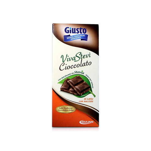 VivaStevì - Cioccolato al Latte con Nocciole