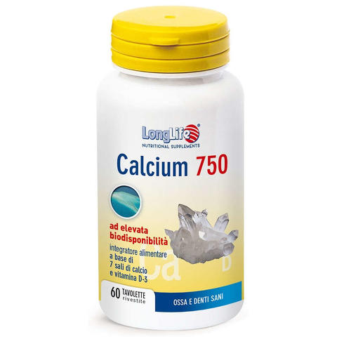 Longlife calcium 750mg 60 tavolette