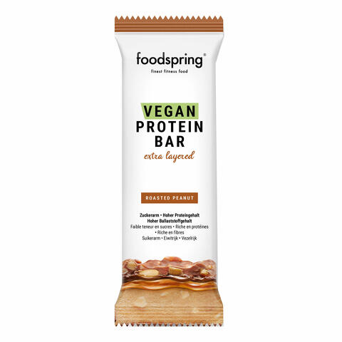 Barretta proteica vegana multistrato arachidi tostati 45 g