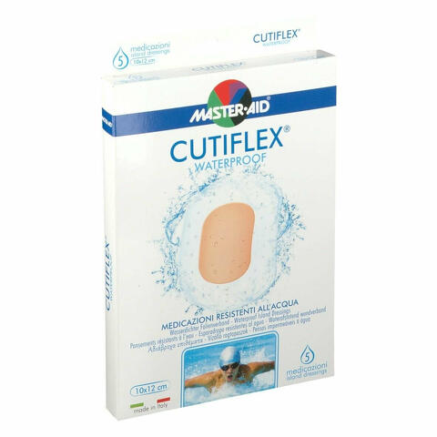 Cutiflex - Medicazione Autoadesiva Trasparente Impermeabile Contro Acqua e Batteri - 10x12 Cm 5 Pezzi