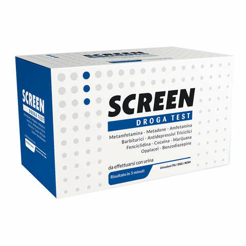 Screen droga test 10 droghe test antidroga con contenitore urina