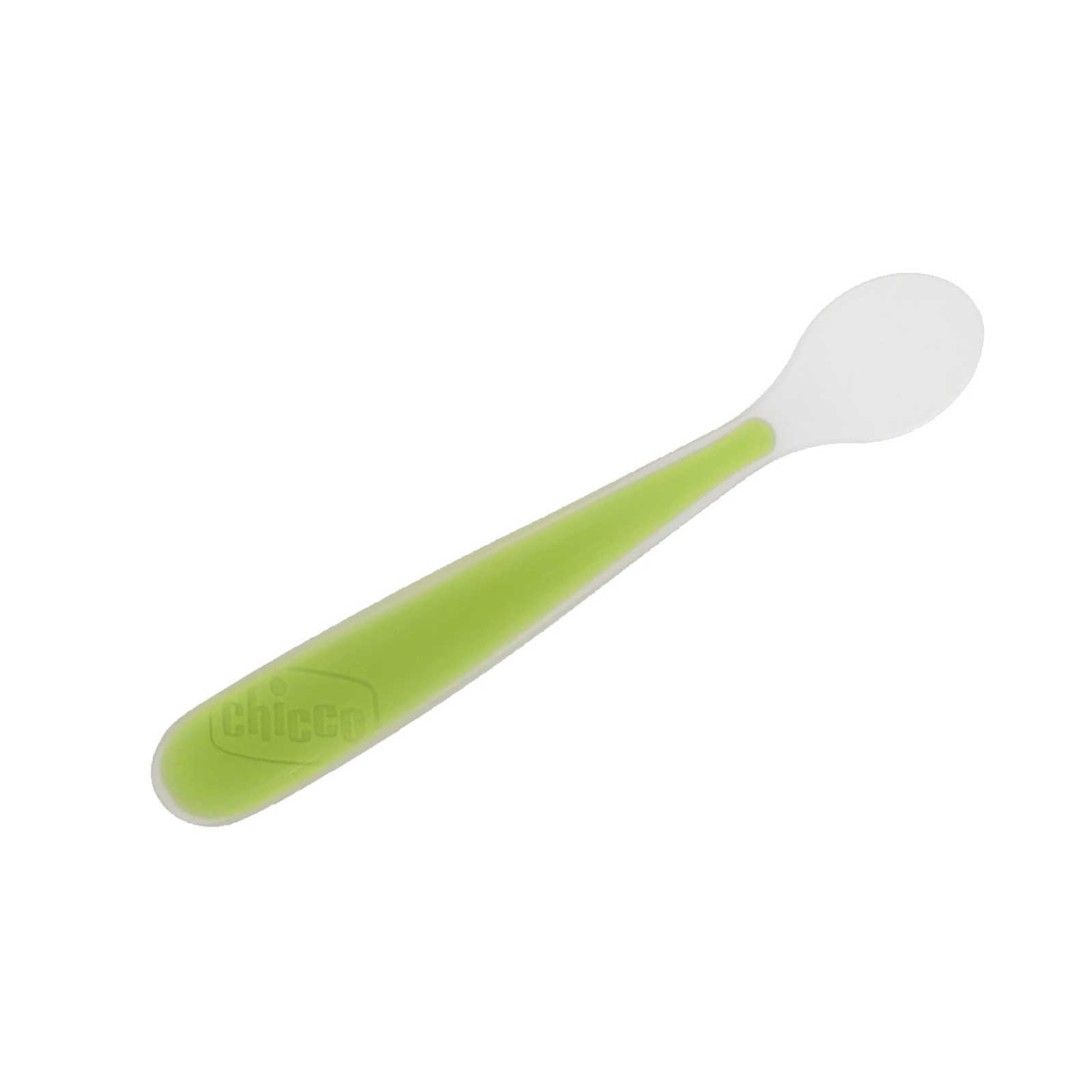 Chicco - Cucchiaio morbido in silicone - Verde