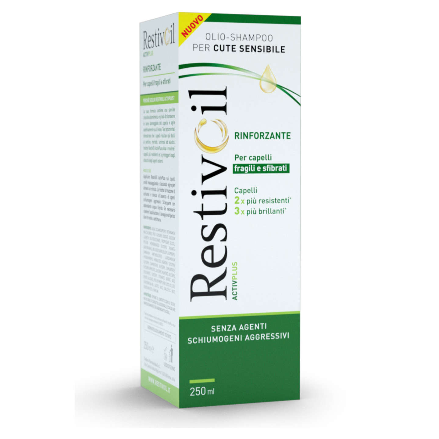 Restivoil - Olio Shampoo Rinforzante - Per capelli fragili e sfibrati
