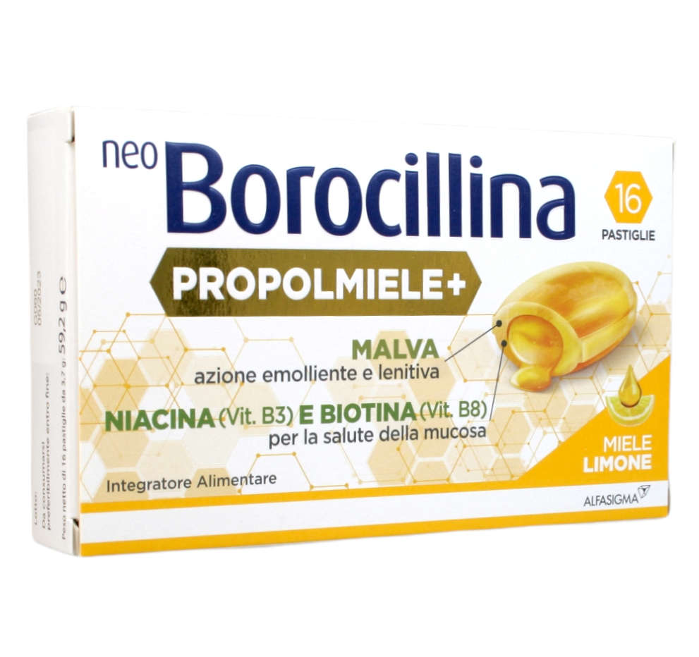 Neoborocillina - Propolmiele+ Pastiglie Gusto Miele e Limone