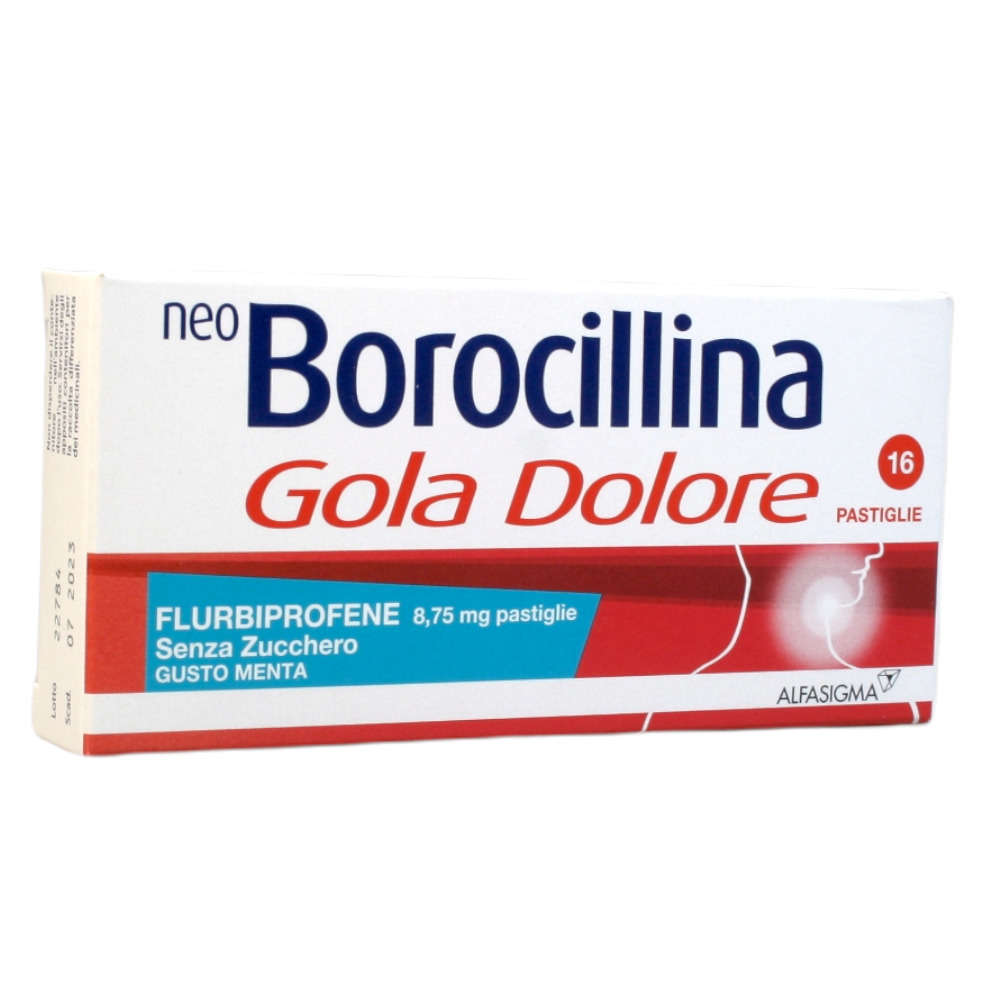Neoborocillina - Gola Dolore - 16 pastiglie gusto menta