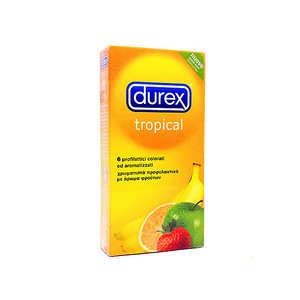 Durex - Tropical - 6 profilattici colorati ed aromatizzati