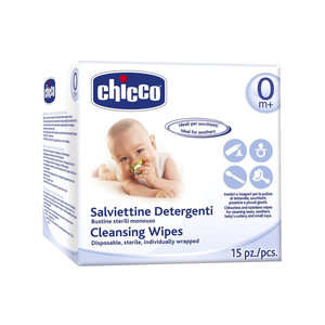Chicco - Salviettine Detergenti per la pulizia di tettarelle, succhietti, posatine e piccoli giochi