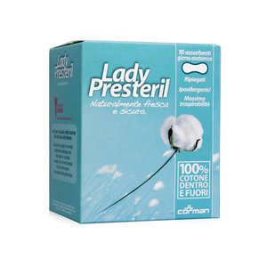 Lady Presteril - Assorbenti e Proteggislip in cotone - Pocket Anallergici - Giorno Anatomico