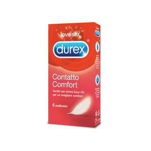 Durex - 6 Profilattici ultrasottili - Contatto Comfort