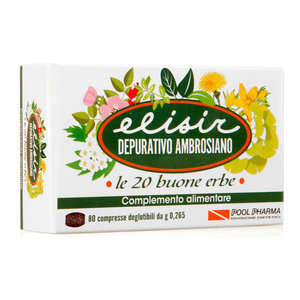 Depurativo Ambrosiano - Complemento alimentare a base di estratti vegetali - Elisir - 80 compresse