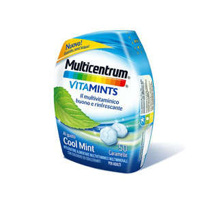Multicentrum - Integratore alimentare multivitaminico Gusto Cool Mint - Vitamints