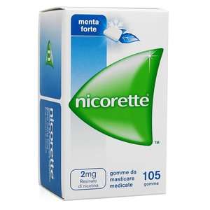 Nicorette - 105 Gomme da masticare - 2 mg - Gusto Menta Forte