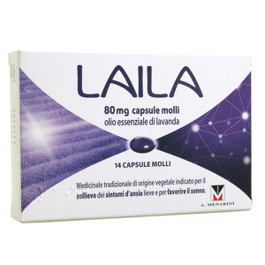 Laila - Capsule molli - Olio essenziale di Lavanda 80mg - 14 capsule
