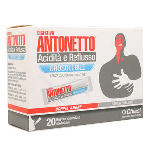 Digestivo Antonetto - Acidità e Reflusso - Bustine orosolubili