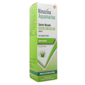 Rinazina - Aquamarina - Soluzione Isotonica con Aloe vera - Nebulizzazione intensa
