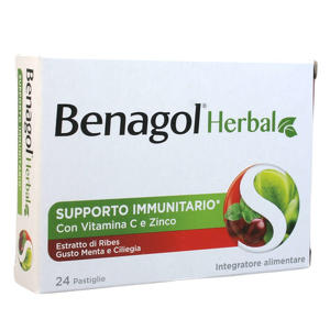 Benagol - Herbal - Gusto menta e ciliegia con estratto di ribes
