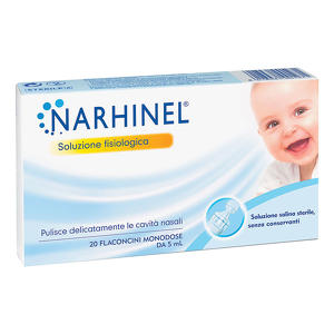 Narhinel - Soluzione fisiologica per aspiratore nasale - 20 fiale da 5ml
