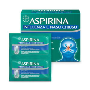 Aspirina - Influenza Naso Chiuso - 500mg/30mg granulato per soluzione orale 10 Bustineine in pap/al/pe