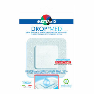 Master Aid - Medicazione Drop-med - 10x10 cm 5 pezzi