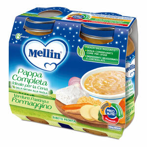Mellin - Baby cena completa formaggino pastica - 2 pezzi da 200 g