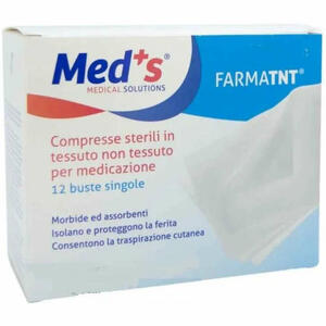 Meds - Garza compressa Tessuto non tessuto - 10x10cm - 12 pezzi