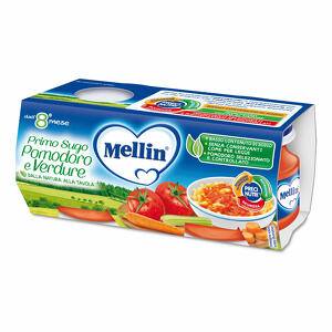 Mellin - Primo sugo pomodoro e verdure - 2 vasetti da 80 g
