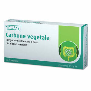Teva - Carbone vegetale - 40 compresse 16,2 g