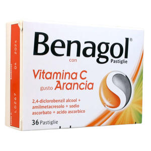 Benagol - Pastiglie con Vitamina C - 36 Pastiglie Gusto Arancia