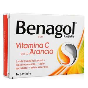 Benagol - Pastiglie con Vitamina C - 16 Pastiglie Gusto Arancia