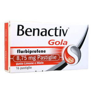 Benactiv - Gola - 16 pastiglie gusto limone e miele