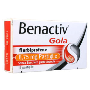 Benactiv - Gola - 16 pastiglie gusto arancia