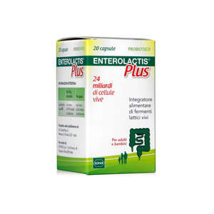 Enterolactis - Integratore biologico fermenti lattici - Plus - 20 capsule